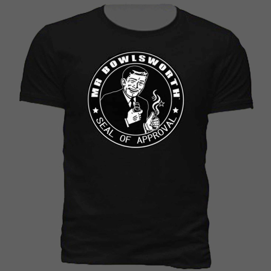 Mr Bowlsworth Seal of Approval Trademark Logo T-shirt
